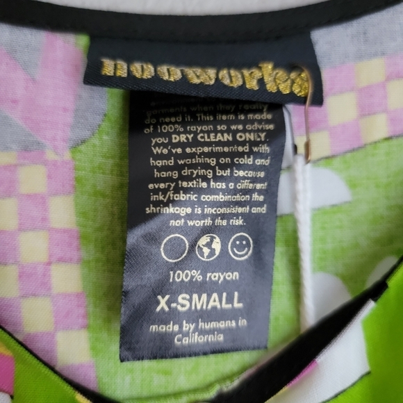 Nooworks Naomi Dress in Checkered Ladies size XS NWT - Picture 6 of 7